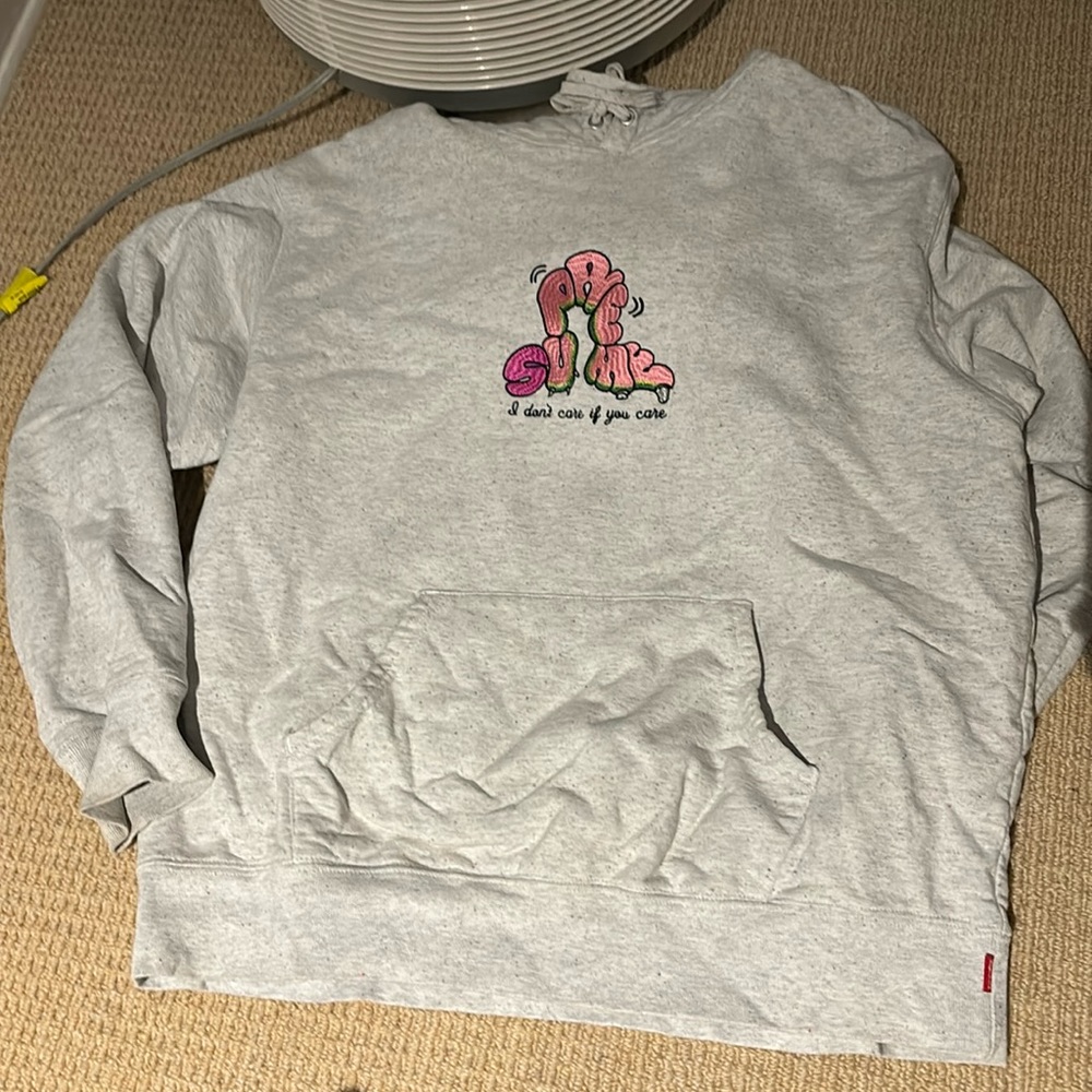 Supreme size M hoodie “I don’t care if you care”